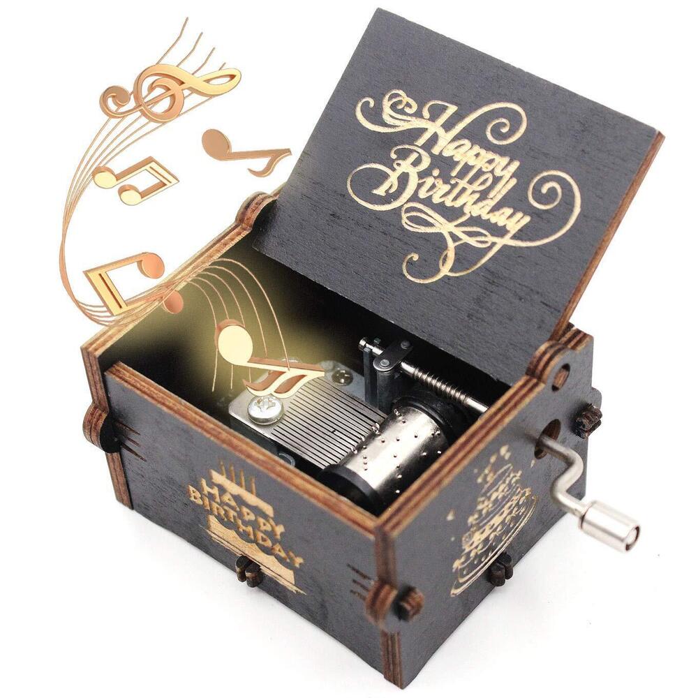 3439 Wooden Music Box - Happy Birthday Music Box,Birthday Gifts,Valentine’s